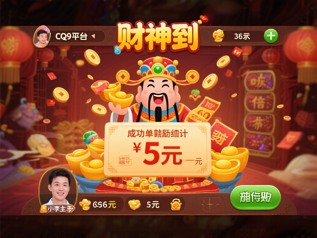 以一款名为“财神到”的游戏为例，这款游戏以中国传统