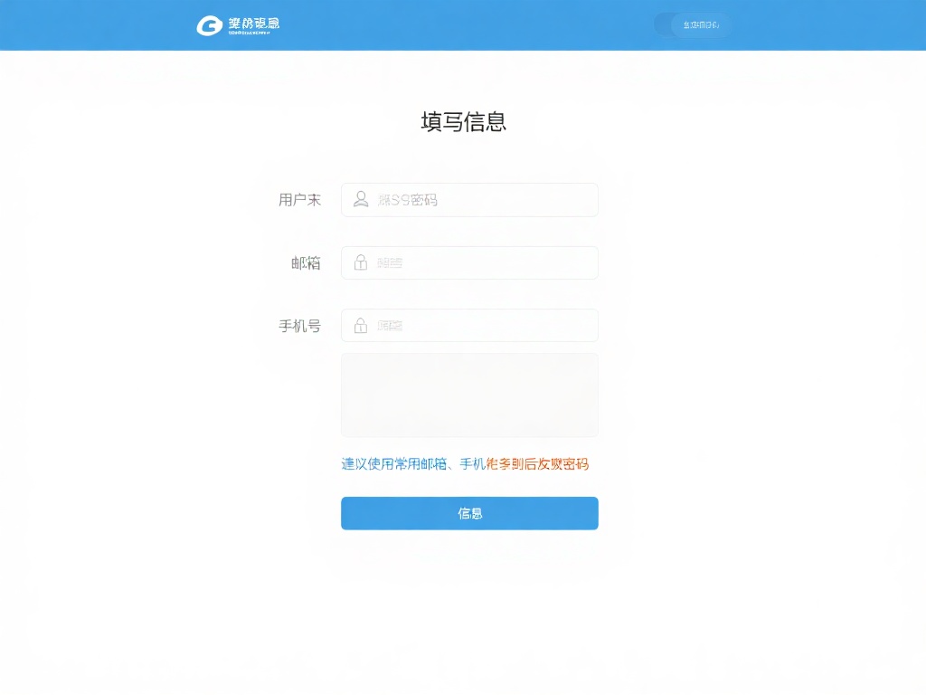 填写个人信息：按照提示输入用户名、密码、邮箱或手机