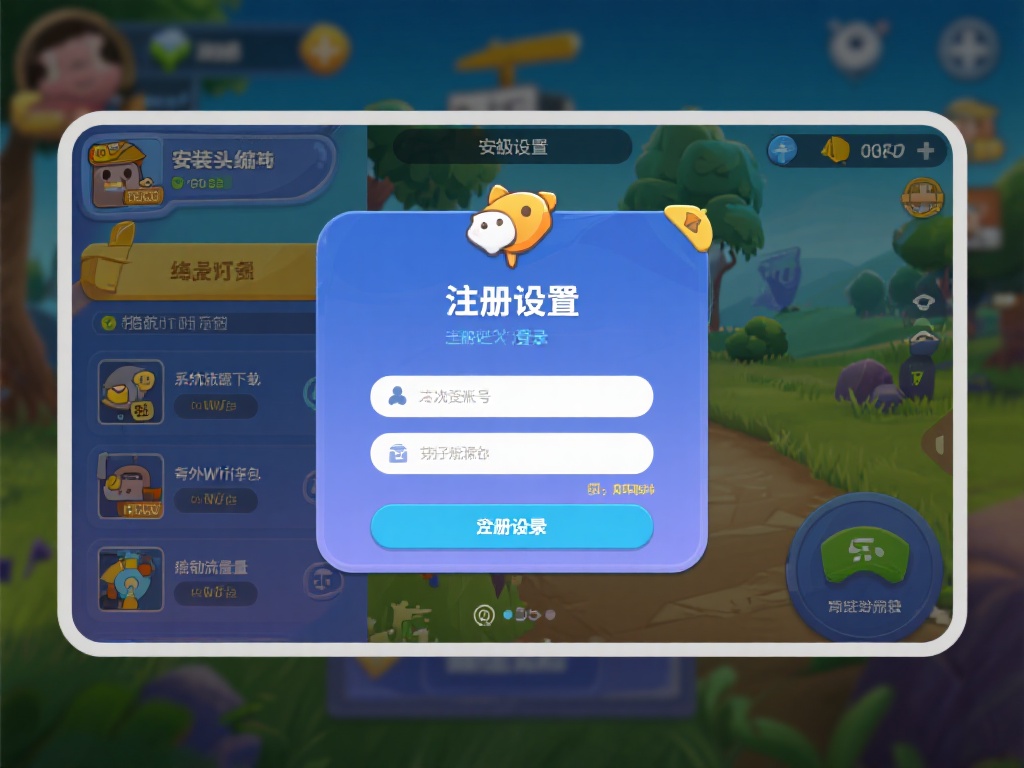 注册登录与初始设置
安装完成后，打开游戏，按照提