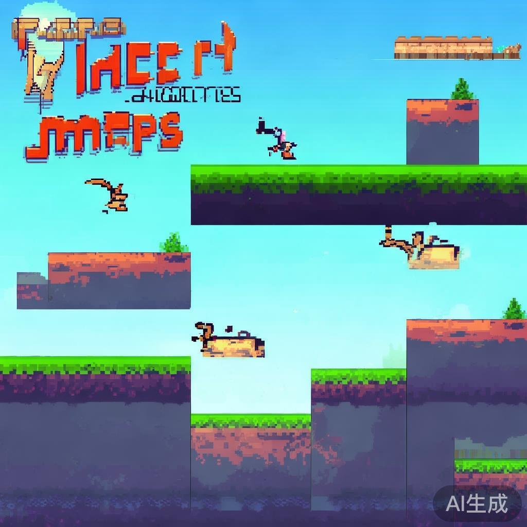 控制弹跳力度，精确时间把握。游戏中的跳跃动作依赖于