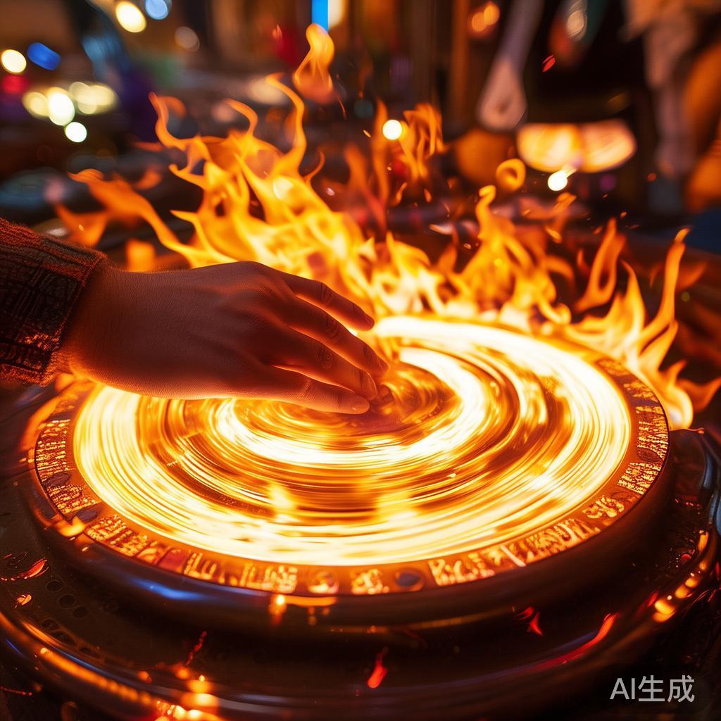旋转与积累火焰
玩家通过旋转游戏转盘，积累火焰能